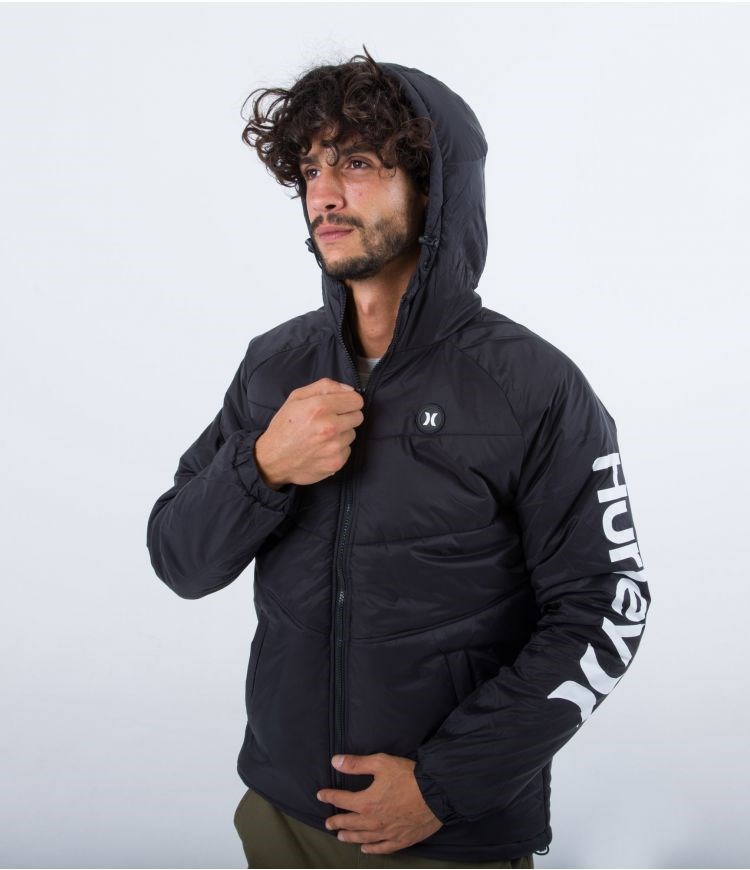 Hurley Jacket Portage Puffer Newprint Or Black/Wht | FMLGTI-895
