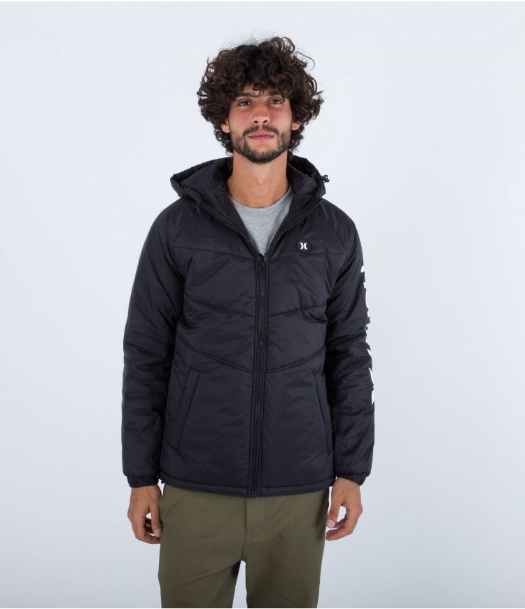 Hurley Jacket Portage Puffer Newprint Or Black/Wht | FMLGTI-895