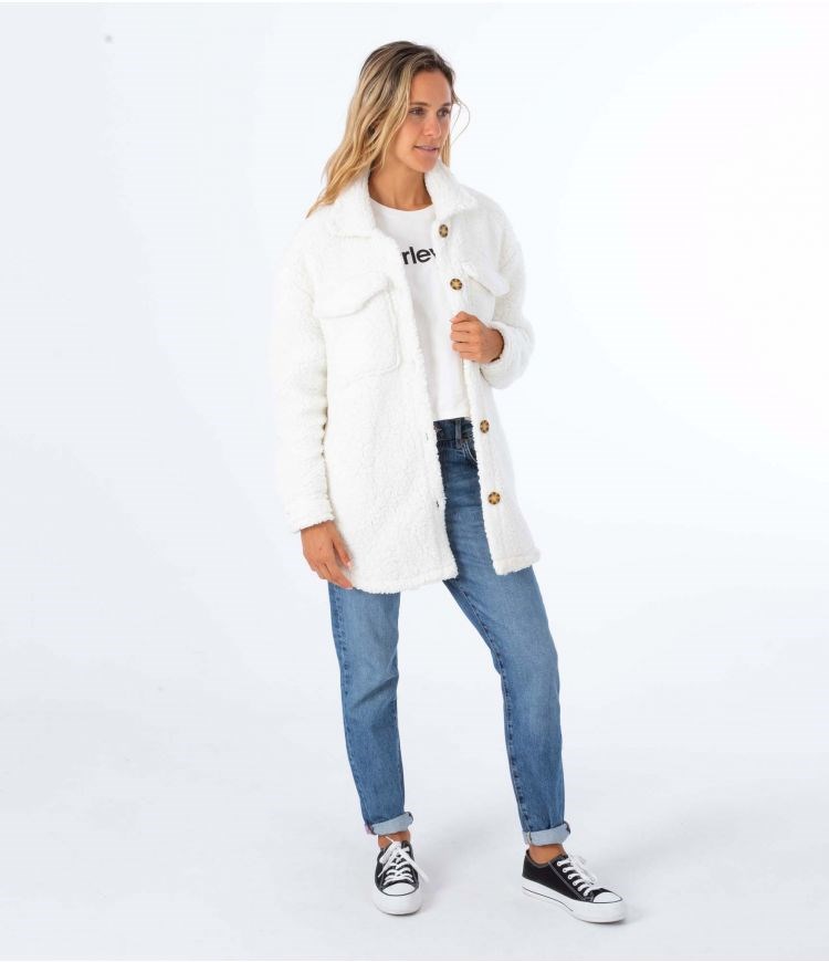 Hurley Jacket Sherpa Marshmallow | YCSOQZ-495