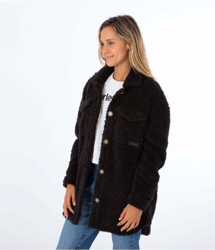 Hurley Jacket Sherpa Negros | DUYFML-398