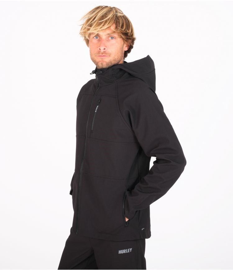Hurley Jacket With Zip Heat Elite Negros | MEAPVU-367