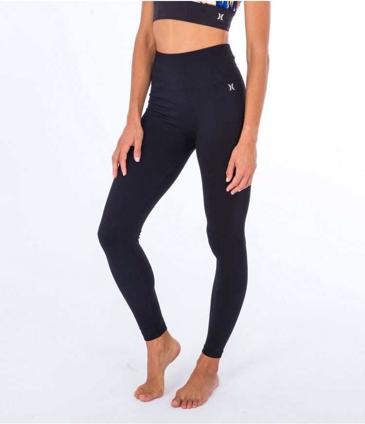 Hurley Legging H2o Dri Seamless Caviar | KNUAEM-741