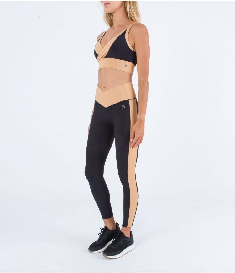 Hurley Legging H2o Dri V-shaped Colorblock Caviar | KHIFAO-082