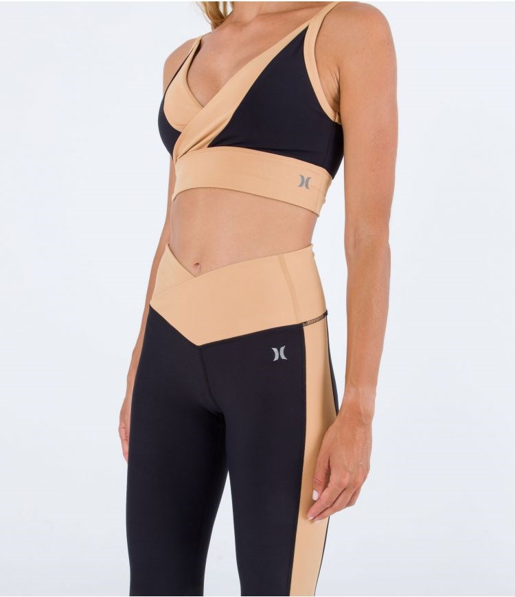 Hurley Legging H2o Dri V-shaped Colorblock Caviar | KHIFAO-082