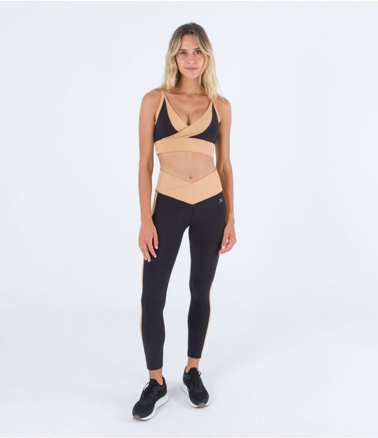 Hurley Legging H2o Dri V-shaped Colorblock Caviar | KHIFAO-082
