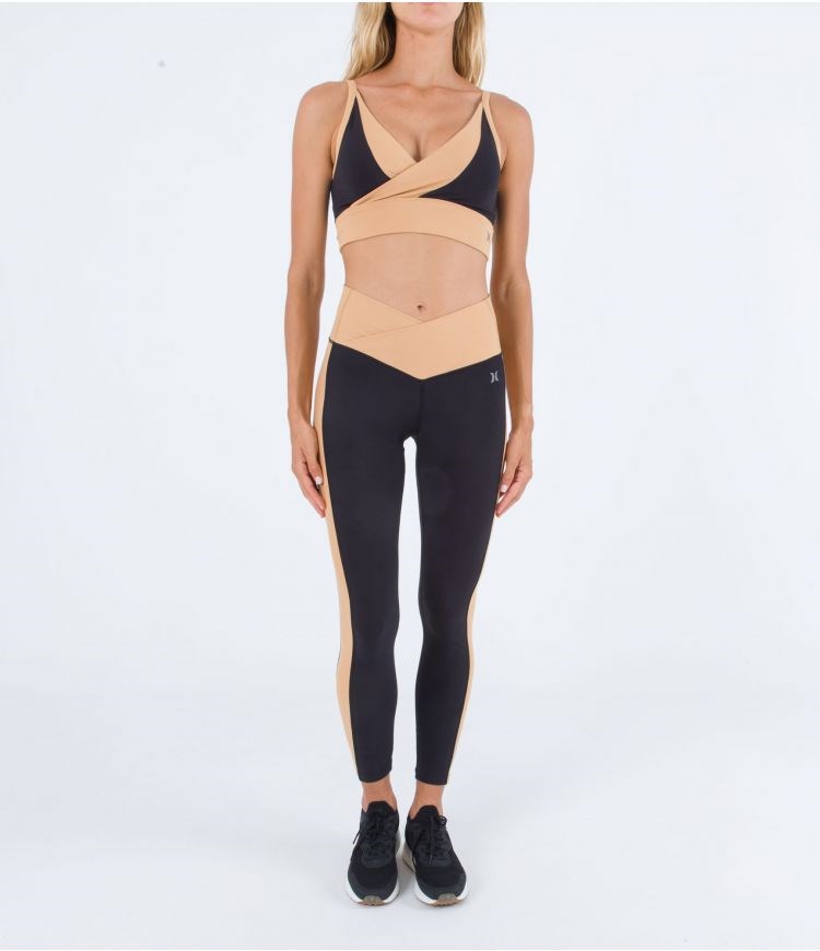 Hurley Legging H2o Dri V-shaped Colorblock Caviar | KHIFAO-082