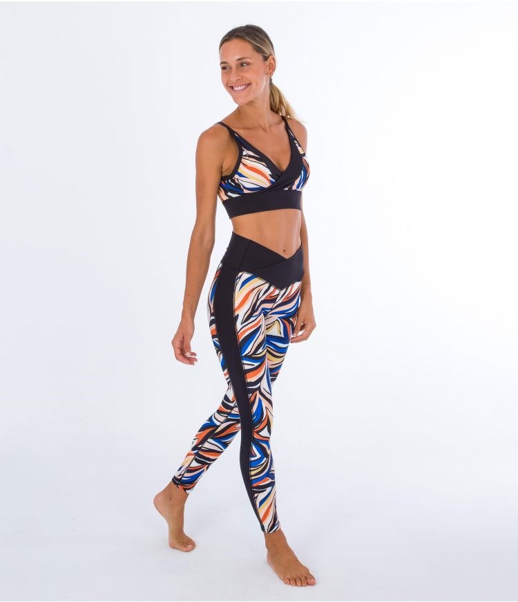 Hurley Legging H2o Dri V-shaped Colorblock Sand Dunes | KISNBY-361