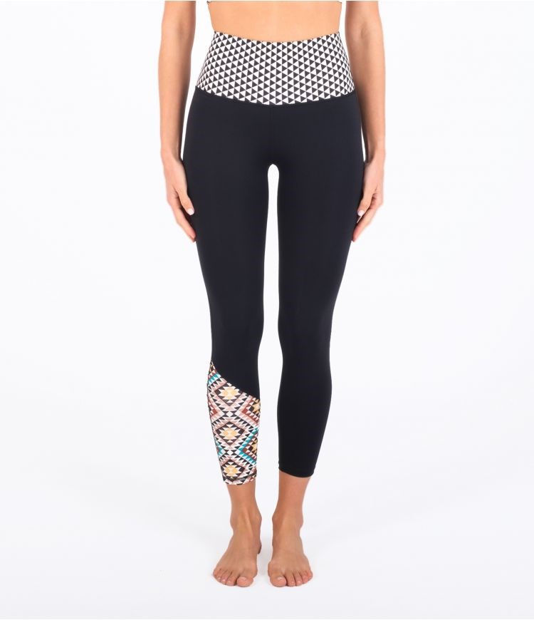 Hurley Legging Size High Mosaic Geo Surf Negros | OMRGNV-659