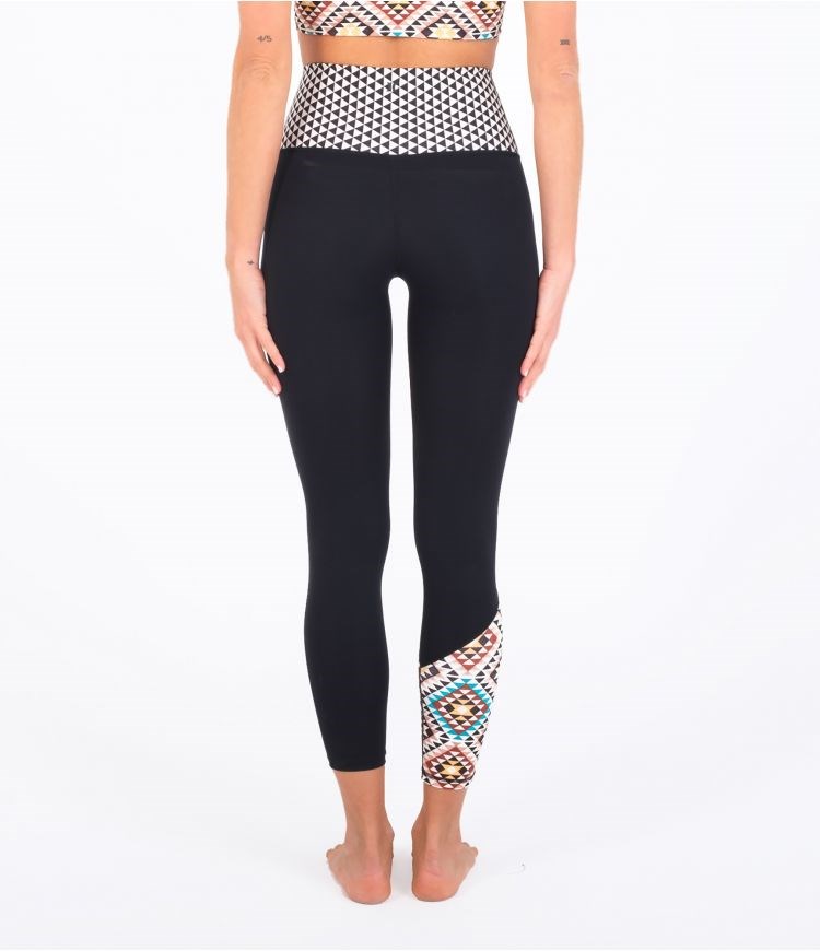 Hurley Legging Size High Mosaic Geo Surf Negros | OMRGNV-659