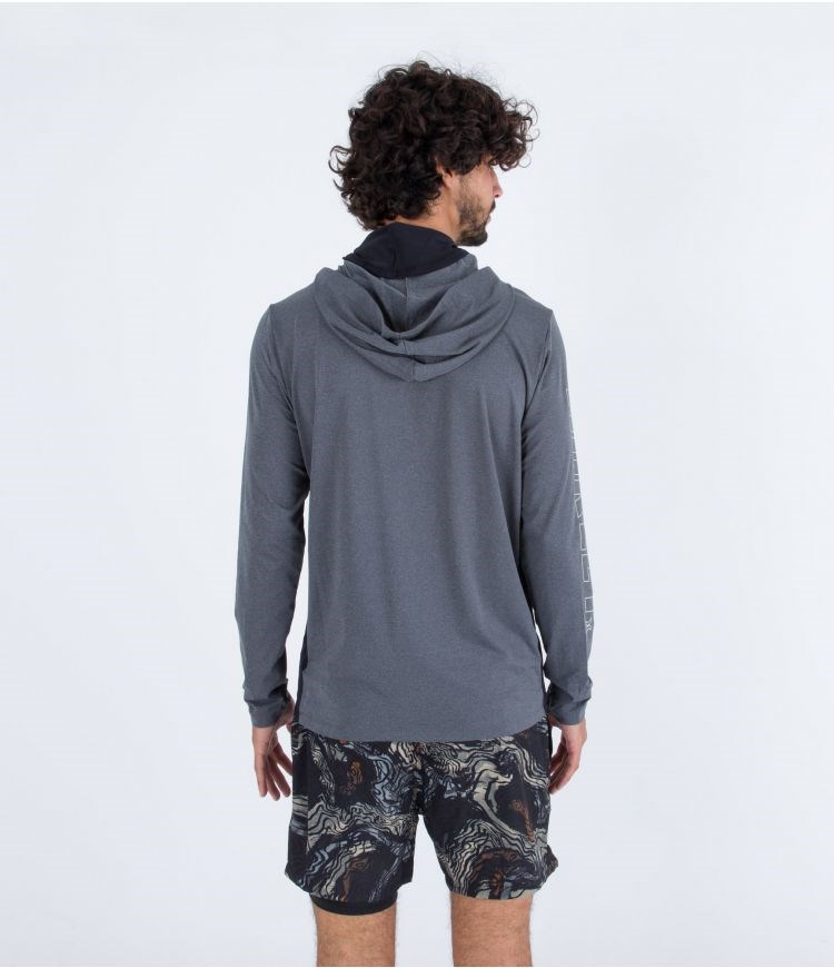 Hurley Lycra Long Sleeve H2o Dri Atticus Fastlane Upf Grises | QETFYO-497