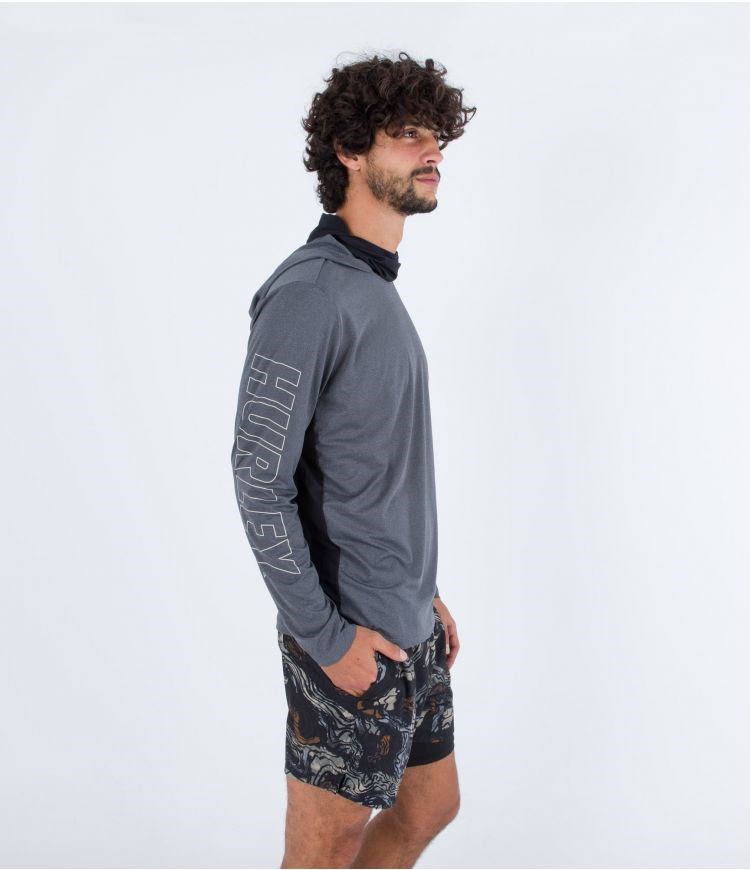 Hurley Lycra Long Sleeve H2o Dri Atticus Fastlane Upf Grises | QETFYO-497