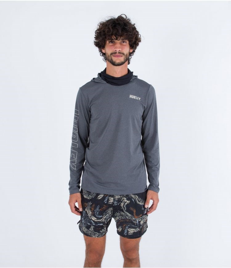 Hurley Lycra Long Sleeve H2o Dri Atticus Fastlane Upf Grises | QETFYO-497