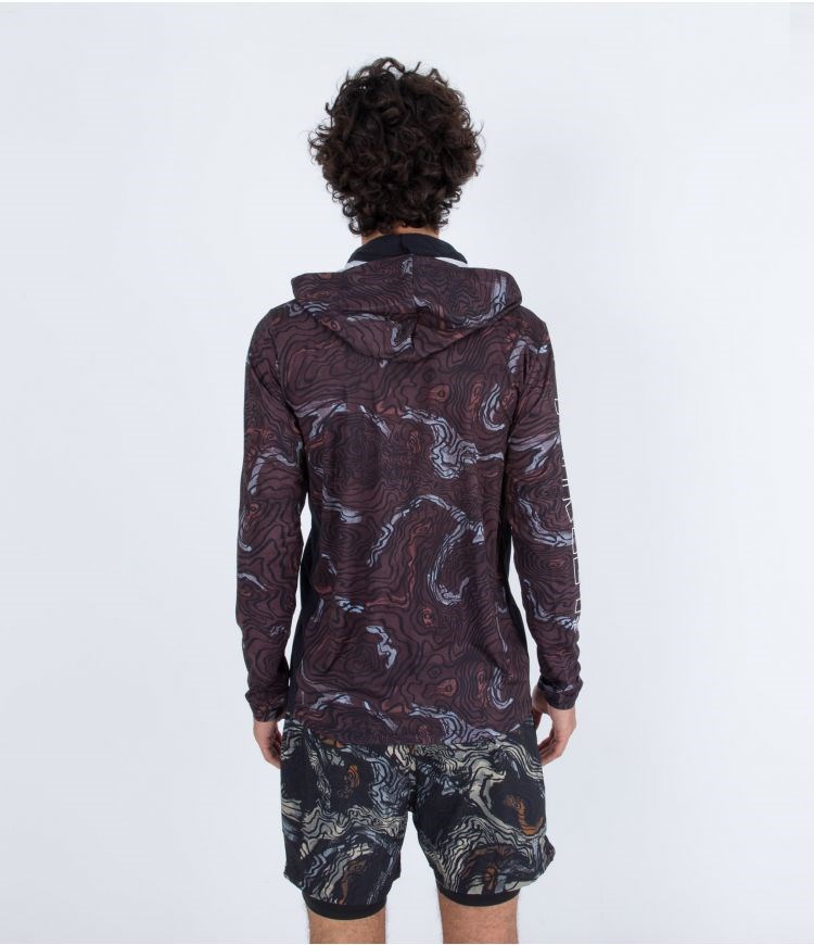 Hurley Lycra Long Sleeve H2o-dri Atticus Moab Upf Negros | TKCQSY-605