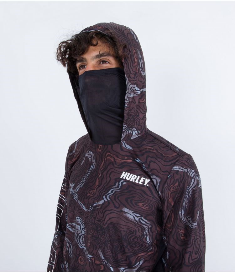 Hurley Lycra Long Sleeve H2o-dri Atticus Moab Upf Negros | TKCQSY-605
