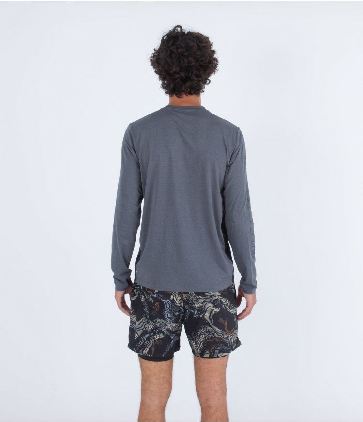 Hurley Lycra Long Sleeve H2o-dri Easton Fastlane Upf Negros | TOPDJK-046