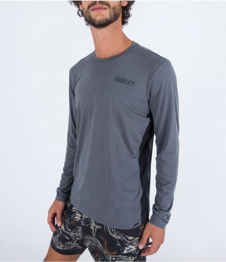 Hurley Lycra Long Sleeve H2o-dri Easton Fastlane Upf Negros | TOPDJK-046
