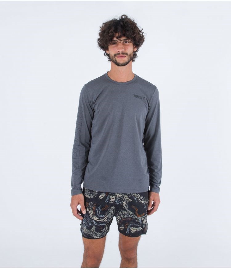 Hurley Lycra Long Sleeve H2o-dri Easton Fastlane Upf Negros | TOPDJK-046