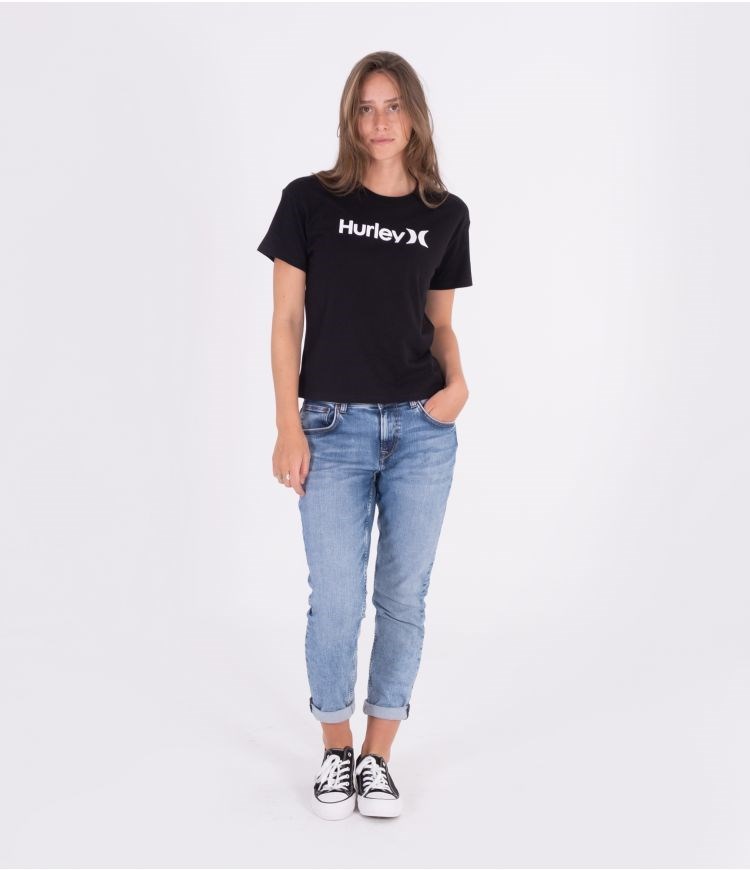Hurley One & Only Core Tee Tops And T-shirts Negros | CLIMWO-524