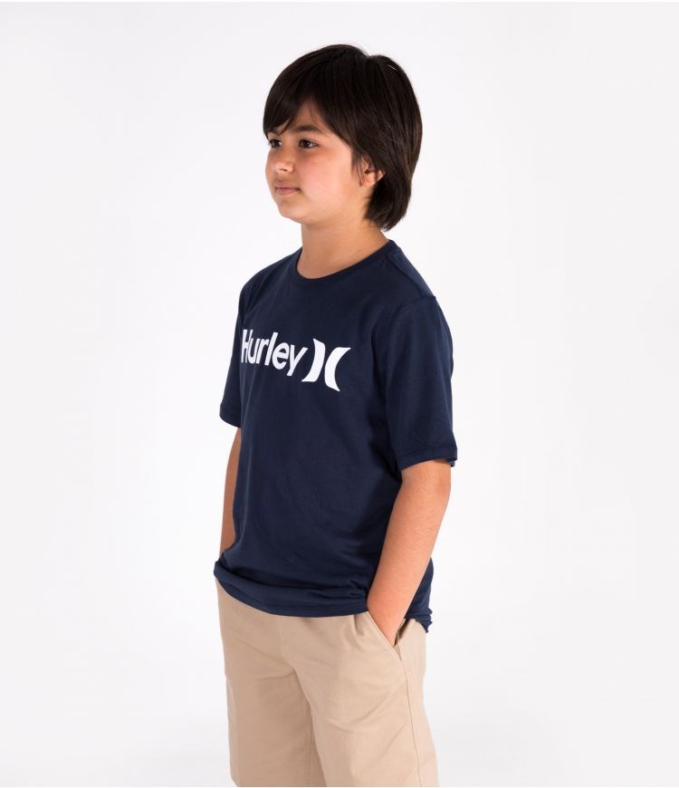 Hurley One&Only Solid Tee S/S - Boys - Kids' Tops Obsidian | UBTGIA-905