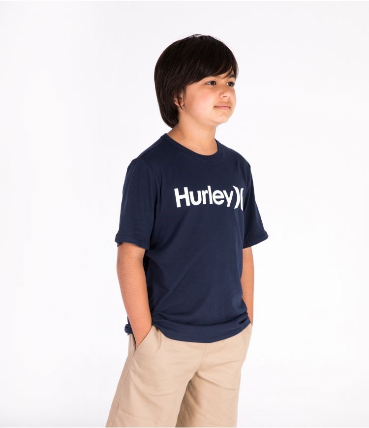 Hurley One&Only Solid Tee S/S - Boys - Kids' Tops Obsidian | UBTGIA-905