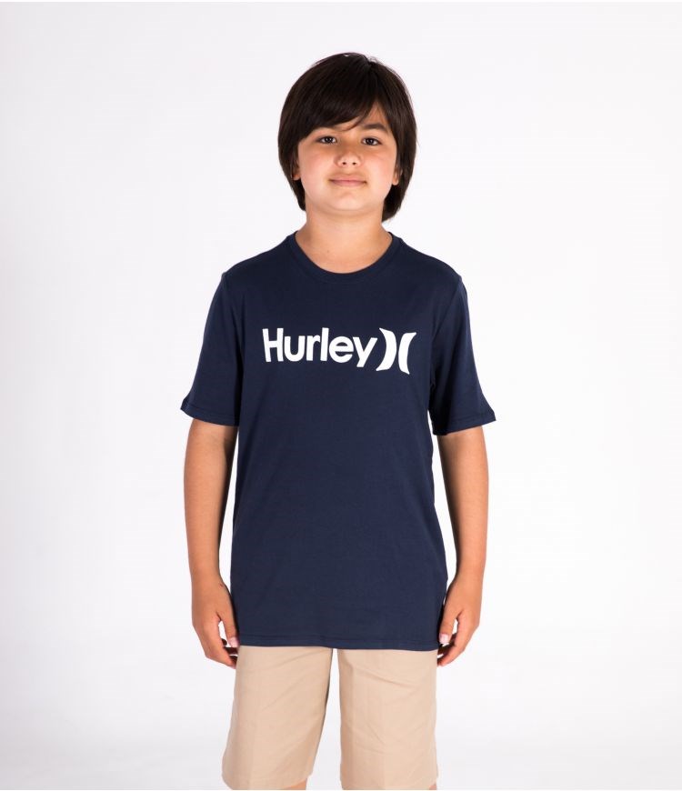 Hurley One&Only Solid Tee S/S - Boys - Kids\' Tops Obsidian | UBTGIA-905