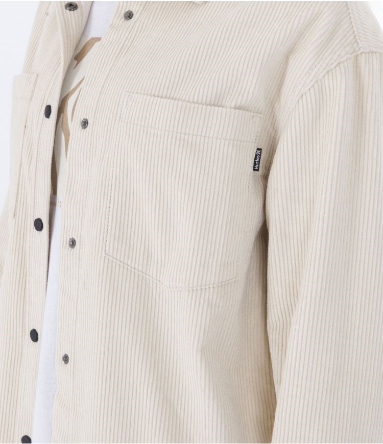 Hurley Overshirt Oceancare Corduroy Marshmallow | VWKOBS-326