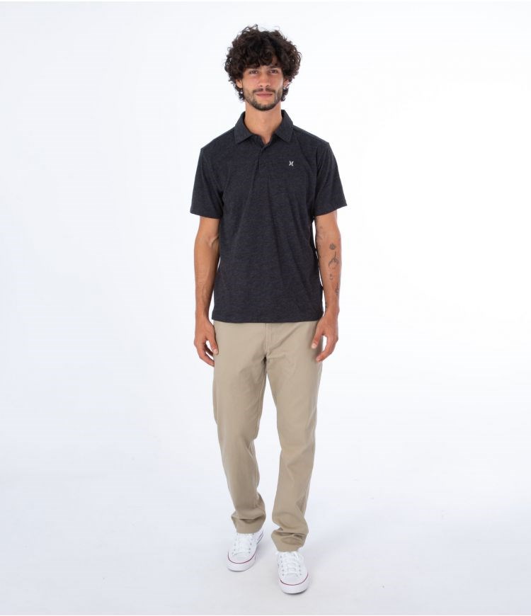 Hurley Polo Corta Sleeve Ace Vista Negros | LTZCPU-354
