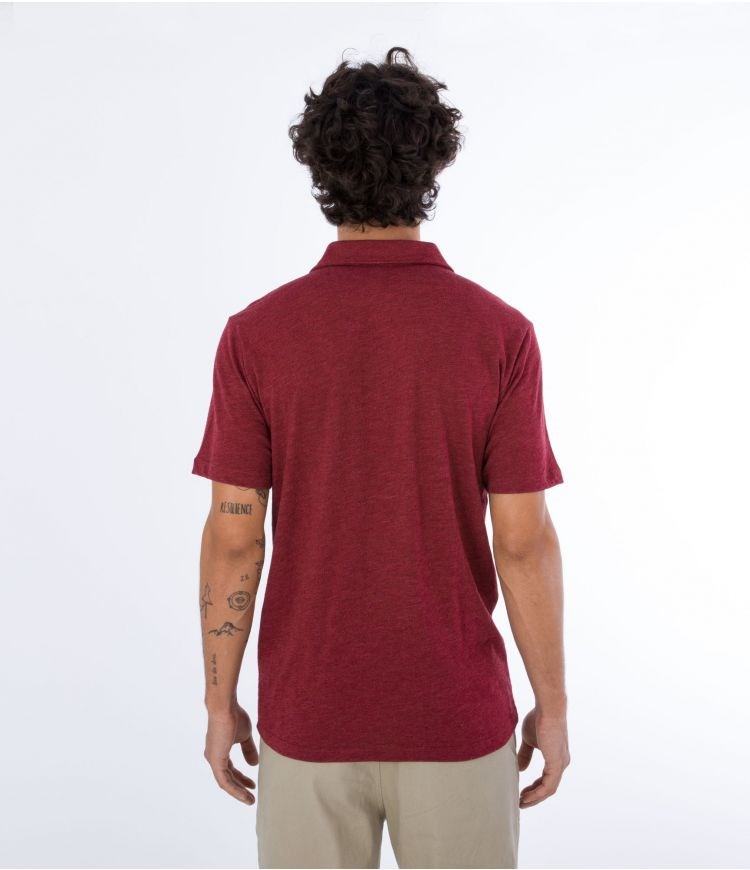 Hurley Polo Corta Sleeve Ace Vista Rojos | GDOMEL-870