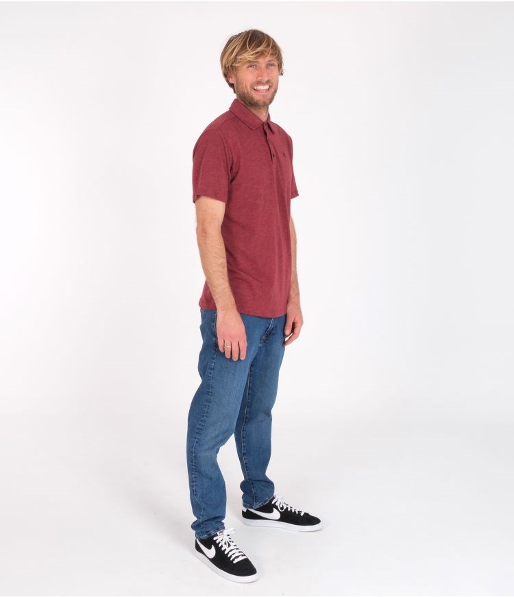 Hurley Polo Corta Sleeve Ace Vista Rojos | GDOMEL-870