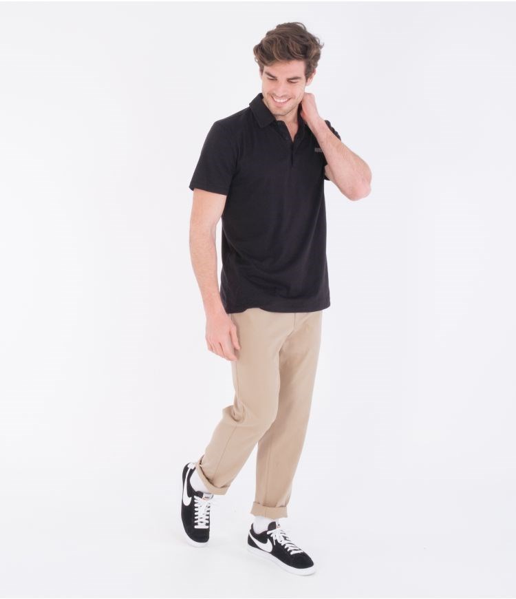 Hurley Polo Corta Sleeve H20-dri Ace Negros | VMTXAB-718