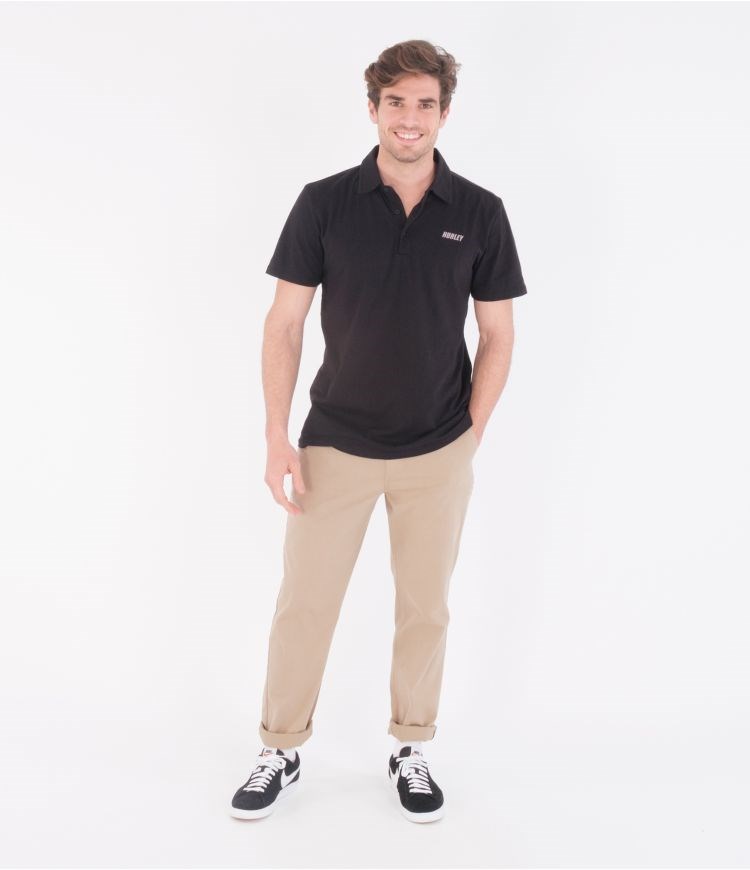 Hurley Polo Corta Sleeve H20-dri Ace Negros | VMTXAB-718