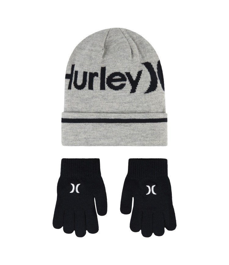 Hurley Set Beanie & Gloves Boy - Pom Grises | WSNUPK-276