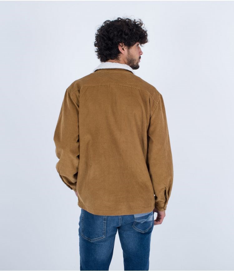 Hurley Shirt Bixby Cord Sherpa Golden Doodle | TJRYOC-182