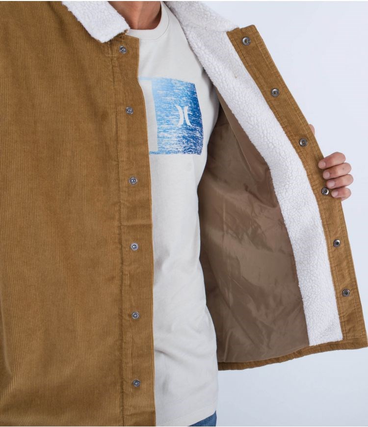Hurley Shirt Bixby Cord Sherpa Golden Doodle | TJRYOC-182
