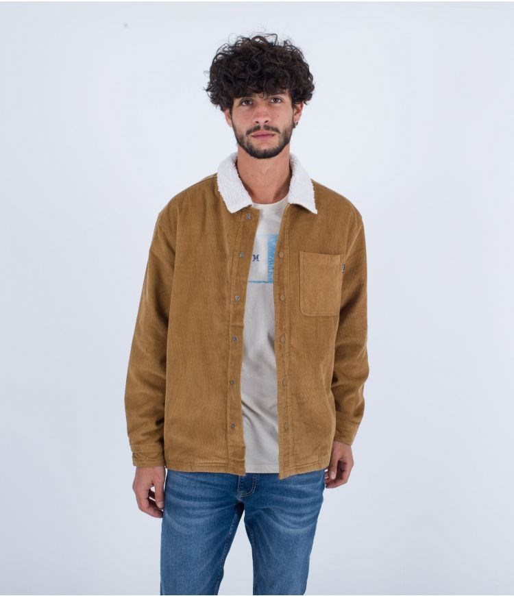 Hurley Shirt Bixby Cord Sherpa Golden Doodle | TJRYOC-182