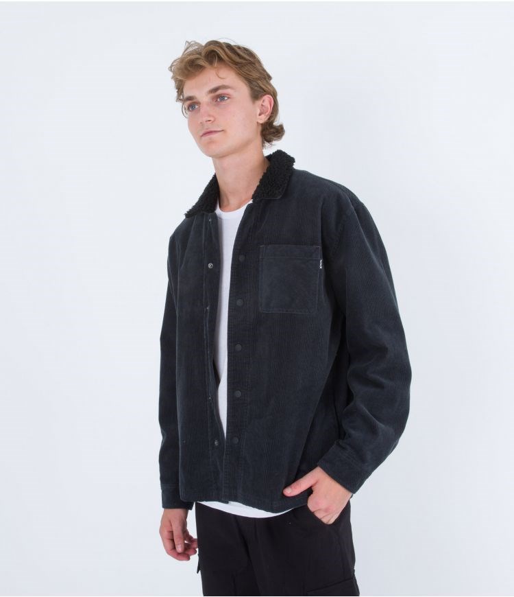 Hurley Shirt Bixby Cord Sherpa Grises | SYKZAB-350