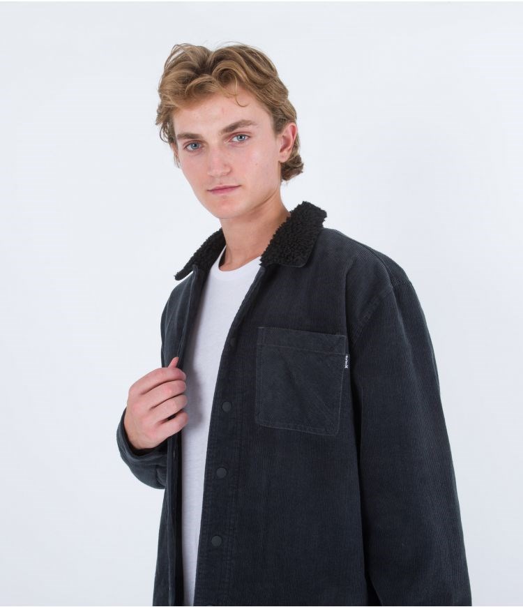 Hurley Shirt Bixby Cord Sherpa Grises | SYKZAB-350