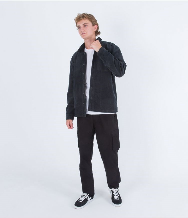 Hurley Shirt Bixby Cord Sherpa Grises | SYKZAB-350