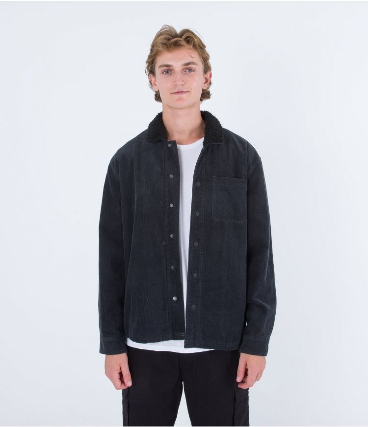 Hurley Shirt Bixby Cord Sherpa Grises | SYKZAB-350