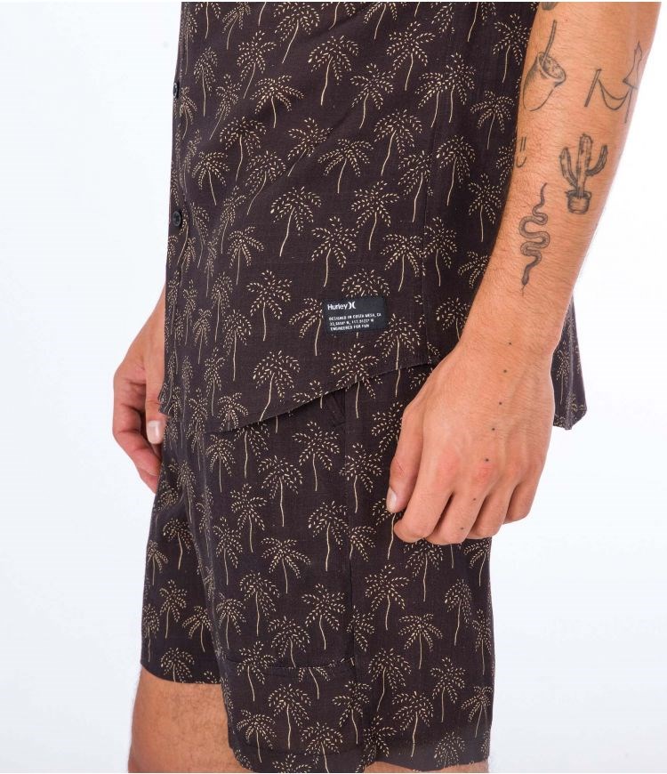 Hurley Shirt Corta Sleeve Coast Negros | WDRUSP-623
