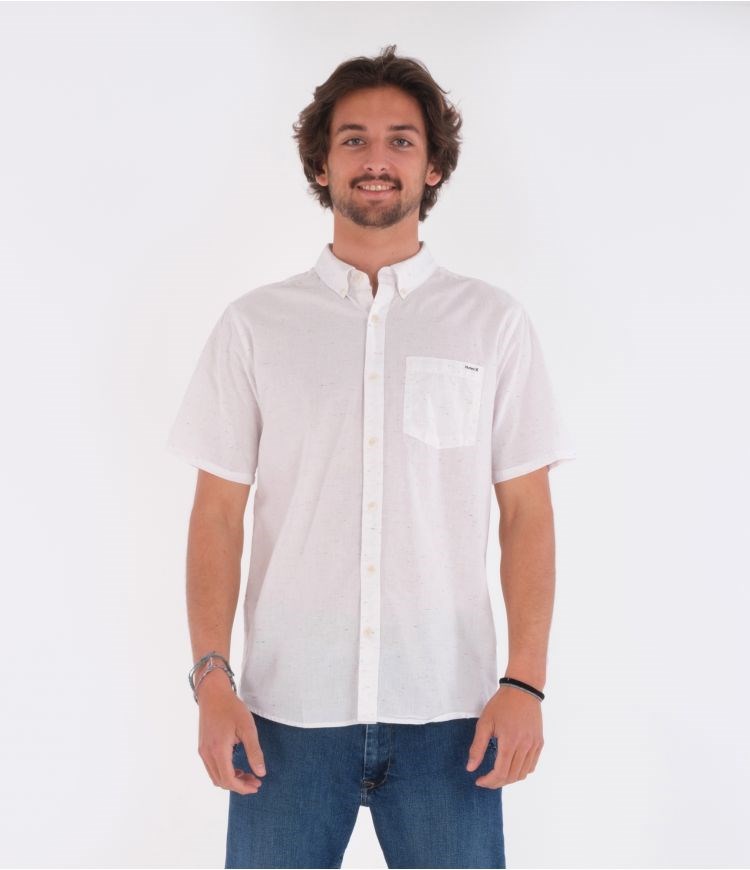 Hurley Shirt Corta Sleeve O&o Space Dye Blancos | XGOMVN-927