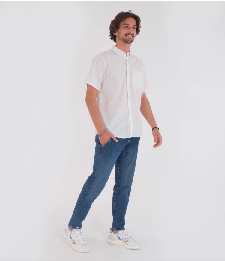 Hurley Shirt Corta Sleeve O&o Space Dye Blancos | XGOMVN-927