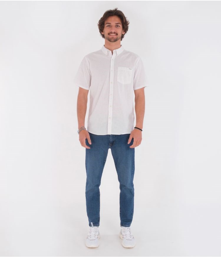 Hurley Shirt Corta Sleeve O&o Space Dye Blancos | XGOMVN-927