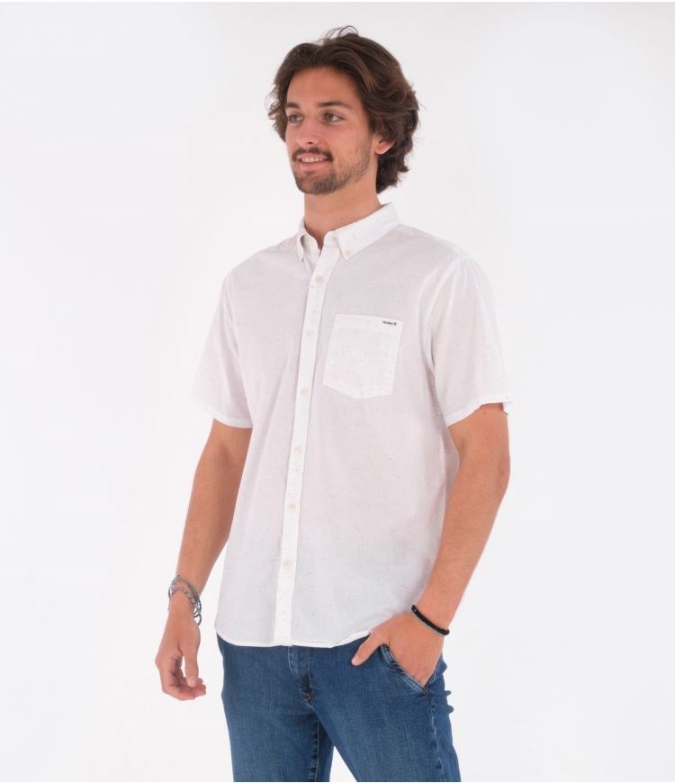 Hurley Shirt Corta Sleeve O&o Space Dye Blancos | XGOMVN-927