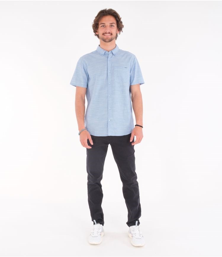 Hurley Shirt Corta Sleeve O&o Stretch Azules | NVMAIQ-743