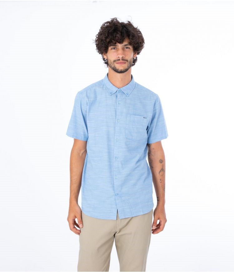Hurley Shirt Corta Sleeve O&o Stretch Azules | NVMAIQ-743