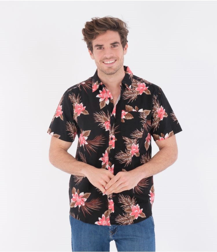 Hurley Shirt Corta Sleeve Org Wedge Negros | PGOQUX-495