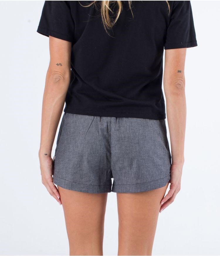 Hurley Shorts High Waisted Cindy Chambray Negros | DLRCSV-725