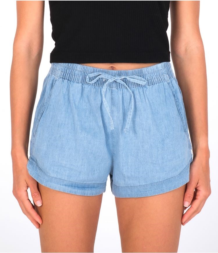 Hurley Shorts High Waisted Cindy Chambray New Age Bleach | UDBTGN-701