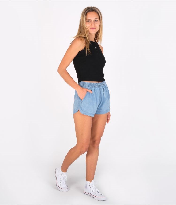 Hurley Shorts High Waisted Cindy Chambray New Age Bleach | UDBTGN-701